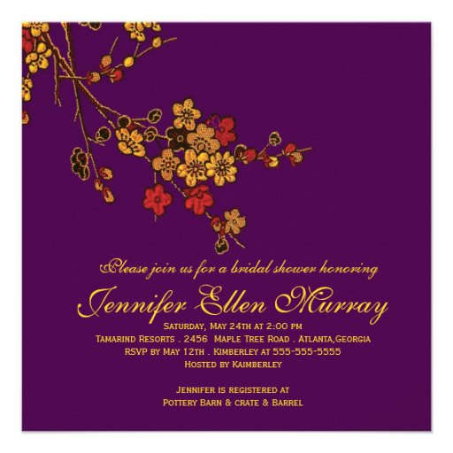 Golden Shower - Bridal Shower invites