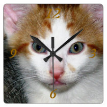Golden Silence Kitty Wall Clock ! wall clocks