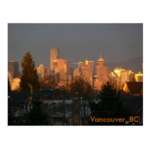 Golden Skyline, Vancouver BC Postcards