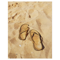 golden slippers on the beach flyers by fotowino golden slippers on the beach flyers