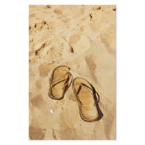 golden slippers on the beach stationery