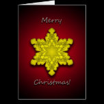 Golden Snowflake 2 - Christmas Greeting Card cards