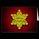 Golden Snowflake - Christmas Greeting Card cards