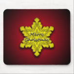 Golden Snowflake - Christmas Mousepad mousepads