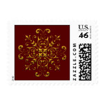 Golden Snowflake Holiday Postage Stamps
