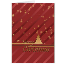 Golden Snowflakes Christmas Card