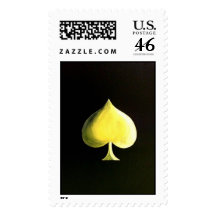 Golden Spades Poker Stamps
