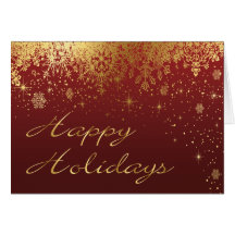 Golden Sparkle Holiday Card