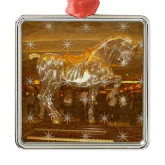 Golden Sparkly Horse Trophy ornament
