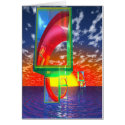 Golden Spiral Sunset Sailing cards