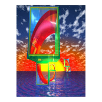 Golden Spiral Sunset Sailing posters