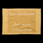 Golden Squares Floral Borders - Example text american mojo kitchen towels