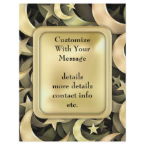 Golden Star and Crescent Personalized Flyer