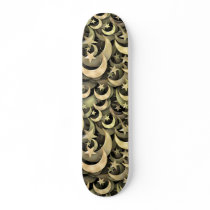 Golden Star and Crescent Skate Board