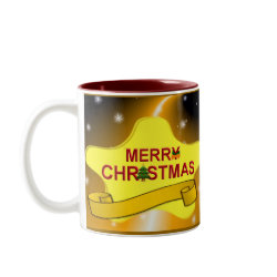 Golden Star Christmas Mug mug