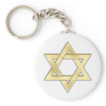 Golden Star Of David Key Chains