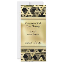 Golden Star Of David Customized Rack Card