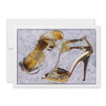 Golden Studded Stilettos Invitations