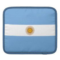 Golden Sun Argentina Blue White Flag iPad Sleeve