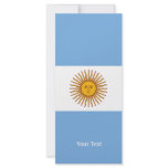 Golden Sun Argentina Flag Blue White Rack Card