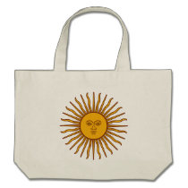 Golden Sun of May Argentina Flag Canvas Bag (CTC) at Zazzle
