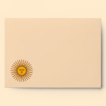 Golden Sun of May Argentina Flag Envelope