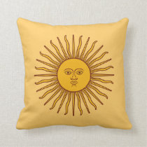 Golden Sun of May Home Decor Throw Pillow (S) at Zazzle