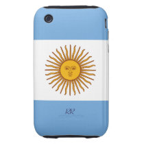 Golden Sun On Argentina Flag iPhone 3G/3GS Tough Iphone 3 Tough Case