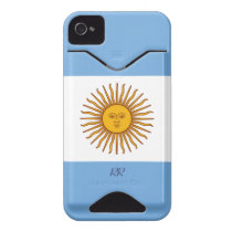 Golden Sun On Argentina Flag iPhone 4/4S ID Iphone 4 Id Cases