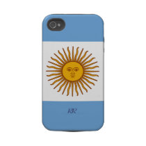 Golden Sun On Argentina Flag iPhone 4/4S Tough Iphone 4 Tough Case