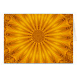 Golden Sunflower Kaleidoscope Card