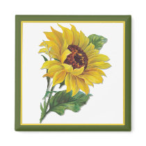 Golden Sunflower magnets by Memory_Lane Golden Sunflower magnets