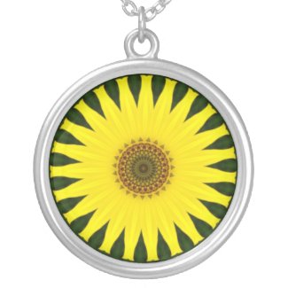 Golden Sunflower Silver-plate Necklace
