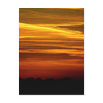 Golden Sunset art postcard postcards