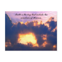 Golden Sunset Cloud Window Post Cards