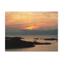 Golden sunset postcards