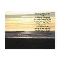Golden Sunset Prayer Postcard