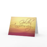Golden Sunset  Wedding Anniversay Greeting Cards