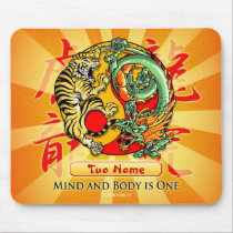 Golden Tao Battle, Tuo Nome mousepads by TattooDan Golden Tao Battle, Tuo Nome mousepads