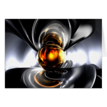 Golden Tears Abstract Card