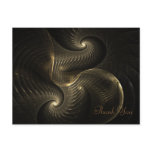 Golden Thread Spiral Fractal Art Post Card