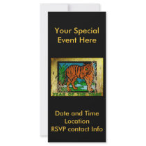 Golden Tiger Rack Card Template