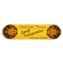 Golden Toad Camp skateboard