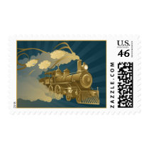 Golden Train Stamp