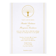 Golden Tree of Life - Jewish Wedding Invitation