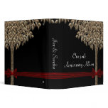 Golden Tree With Red Ribbon & Bow Keepsake Binder