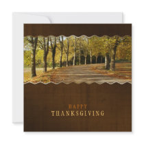 Golden Trees Path Thanksgiving invitation by BluePlanet Golden Trees Path Thanksgiving invitation