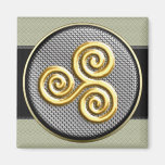 Golden Triskele Fridge Magnet