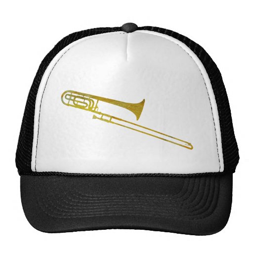 Golden Trombone Trucker Hat Zazzle