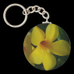 Golden Trumpet Flower Keychain